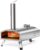 Multi-Fuel Outdoor Pizza Oven with Rotatable Pizza Stone, 12″ Wood Fired & Gas Pizza Oven for Outside, Portable Propane Pizza Oven for Grill on Backyard Camping – Silver