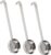 3pcs Pizza Sauce Spoon Pizza Sauce Ladle Sauce Flat Spoon Portion Scoops for Food Sauce Spatula Portion Ladle Kitchen Soup Spoon Cooking Ladle Pasta Spoon Silver Stainless Steel