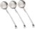 3pcs Pizza Sauce Spoon Kitchen Soup Spoon Sauce Spatula Sauce Flat Spoon Portion Control Serving Spoon Measuring Spoon Portion Scoops for Food Portion Ladle Silver Stainless Steel