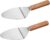 2pcs Wooden Handle Pizza Shovel Baking Spatula Oven Pizza Server Pizzeria Tool Pizza Lover Frying Pan Pizza Server Tray Pizza Spatulas Cake Spatula Pizza Tools Stainless Steel