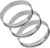 CRAFTHROU 3pcs Pizza Serving Ring Circle Pastry Cutters Pie Rings for Crust DIY Pizza Rings Griddle Grill Accessories Cupcake Rings Pizza Sauce Pizza Metal Rings Stainless Steel Silver