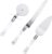 1 Set Roller Knife Pizza Cutter Transfer Pizza Cutting Wheel Pizza Shovel Dough Scraper Pizza Cutting Device Stainless Steel Transfer Shovel Pizza Peel Pizza Slicer White Acrylic Cabilock