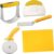 5pcs Baking Set Pizza Transfer Shovel Dough Chopper Pizza Shovel Pastry Wheel Pizza Dough Kneading Mat Bread Slicer Machine Dough Cutters Bread Mixer Pizza Kits Yellow