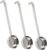 Garneck 3pcs Pizza Sauce Spoon Portion Ladle Cooking Ladle Measuring Spoon Sauce Serving Spoon Sauce Drizzle Spoon Portioning Spoon Soup Ladle Spoon Sauce Spatula Stainless Steel Silver