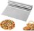Multipurpose Pro Heavy Duty Stainless Steel Dough Pastry Scraper Cutter Chopper Pizza Cutter with Measuring Scale and Ergonomic Rubber Non-Slip Grip (Stainless Steel, 1 PCS)