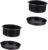 2 Sets 6 Air Fryer Accessories Pizza Tray for Oven Nonstick Frying Pan Griddle Fryer Cake Mould Air Fittings Baking Tin Air Fryer Rack Pans Black Stainless Steel