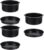 3 Sets 8 Air Fryer Accessories Bread Baking Pan Oven Deep Baking Pans Air Fryer Cake Pan Accessories Mini Tart Pans for Baking Air Fryer Accessory Air Cooker Stainless Steel Black