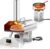 2-in-1 Propane Pizza Oven,12″ Outdoor Pizza Oven with Manual Rotating Pizza Stone,Portable,Removable Top as Torch for Heater or Stove