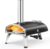Pizza Oven Outdoor 12″ Wood Fire Pizza Ovens Pellet Pizza Stove for outside With Rotatable Round Pizza Stone, Built-in Thermometer Wood Burning Portable Pizza Oven Stainless Steel Backyard Pizza Oven