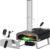 Q Pizza Wood Fire Pizza Oven with Rotatable Stone, Portable Wood/Charcoal Pizza Oven with Chimney and Door, Outdoor Pizza Stove for Backyard, Camping, Picnicking, RV, Tailgating, PS108