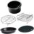 5pcs Air Fryer Accessories Kitchen Air Fryer Supplies Bbq Rack Bbq Grills Round Pans for Baking Airfryer Pizza Tools Frying Pot Kit Wire Steamer Baking Grill Tools Stainless Steel