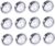 SHOWERORO 100pcs Sauces Sauce Tray Plate Mini Plates Grill Seasoning Round Seasoning Dishes Pizza Container Side Sauce Dishes Saucer Condiment Dish Vinegar Dish Round Tray Plastic Silver