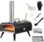 EDOSTORY Pizza Oven Outdoor Wood Fired and Gas Pizza Oven 12 Multi-Fuel Pizza Oven, Portable Pizza Maker Oven Grill for Outside