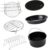 6pcs 7 Air Fryer Accessories Pizza Tray Frying Pot Kit Pizza Baking Pan Air Fryer Rack Pizza Oven Accessories Steamer Stand for Pot Non Stick Baking Pan Pizza Kit Stainless Steel