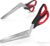 Detachable Pizza Scissors Pizza Cutter with Sharp Stainless Steel Blade and Ergonomic Soft Grip Black&Red