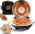 Countertop Pizza Oven Indoor, Pizza Oven 12 Inch Home Pizza Oven Outdoor Portable Pizza Maker, 1200W Heats up to 800˚F Pizza Cooker with Viewing Window & Adjustable Temperature (Pizza Oven)