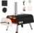 CO-Z Multi-Fuel Outdoor Pizza Oven, Propane and Wood Fired Pizza Oven with 12 Inch Pizza Stone, Gas Burner & Thermometer, Dual Fuel Stainless Steel Pizza Maker for Camping Backyard Party