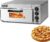 Pizza Oven Countertop, 16″ Electric Pizza Oven Indoor, Commercial Pizza Maker, Stainless Steel Pizza Cooker with Pizza Stone and Timer, for Hotel Restaurant Home Baked (Single Deck)