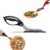 MyHoome Non-stick Pizza Scissors with Secure Grip Base – Food-Grade Stainless Steel Pizza Cutter – Cutter and Pizza Server – Easy-to-Use and Clean Pizza Cutters., Black