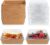 Charcuterie Boxes with Clear Lids 20 Pack, Square Disposable Paper Bakery Boxes, Food Containers to Go for Strawberries, Cupcakes, Pizza, Donuts, Party, Wedding, Outdoors and Home Use (Brown)