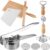 7 Pcs Potato Ricer & Gnocchi Board Kit with Dough Scraper, Ravioli Cutter, Empanada Press, Round Ravioli Mold, Ravioli Rolling Pin, Stainless Steel Ricer for Mashed Potatoes (Gnocchi Board Set)