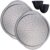 Pizza Pan for Oven, 12-inch Perforated Round Pizza Pans with Oven Mitts(2 Pack), Non-Stick Carbon Steel Pizza Tray with Handle for Home Kitchen, Dark Gray