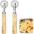 Pastry Wheel Cutter Pasta Maker Cutter Wheel Dough Ravioli Pizza Cutter Wheel with Long Wooden Handle Dumpling Lace Making Noodle Making Cutter for Home and Kitchen 1.5 inch (2 Pieces)