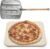 Hans Grill Pizza Stone PRO XL Baking Stone For Pizzas use in Oven, Grill or BBQ FREE Long Handled Anodised Aluminium Pizza Peel | Rectangular Stone 15 x 12″ Inches | For Pies, Pastry, Bread, Calzone