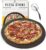 Heritage 15″ Ceramic Pizza Stone Set – Non-Stick, Stain-Free with Bonus Cutter – Black