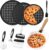 Havawish 9 Pcs Pizza Peel Pizza Pan Set, 12″ x 14″ Aluminum Pizza Paddle with Foldable Handle, 3 Sizes Pizza Tray with Hole, Pizza Dough Docker, Dough Scraper, Pizza Wheel, Pie Server, Oil Brush